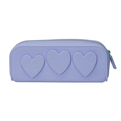 Silikona maisiņi ar rāvējslēdzēju, atkārtoti lietojama sirds, silikona soma, kosmētikas soma, pārnēsājams kosmētikas otu futrālis sievietēm