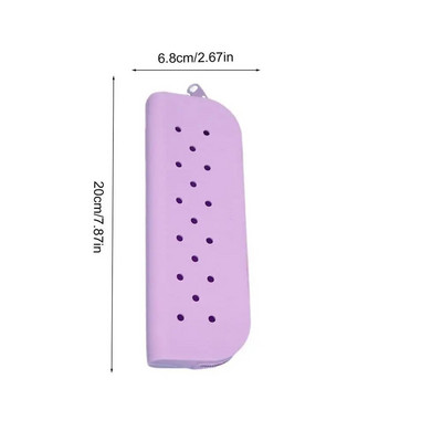 Τρύπες Μαλακή μολυβοθήκη σιλικόνης Σχολικό φερμουάρ στυλό μεγάλης χωρητικότητας χαρτικά τσάντα αποθήκευσης μακιγιάζ Organizer Παιδικό δώρο