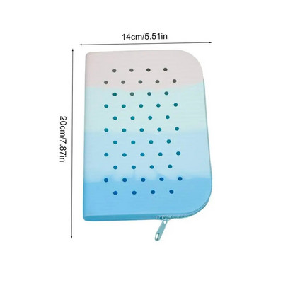 Τρύπες Μαλακή μολυβοθήκη σιλικόνης Σχολικό φερμουάρ στυλό μεγάλης χωρητικότητας χαρτικά τσάντα αποθήκευσης μακιγιάζ Organizer Παιδικό δώρο