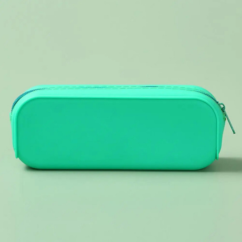 Pehme silikoonist pliiatsiümbris Tõmblukk Suure mahutavusega pliiats Kirjatarbed Meigi hoiukoti kott Korraldaja õpilastele kingituseks koolitarbed