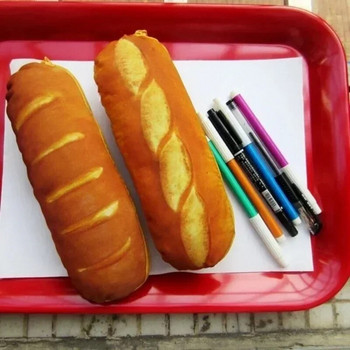 Kawaii Bread Shape Силиконов калъф за писалка с моркови Голям капацитет Забавна индивидуална чанта Детски подарък Училище Сладки канцеларски материали