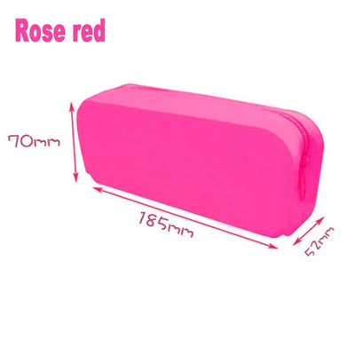 Veekindel pehme silikoonist pliiatsiümbris tõmblukk suure mahutavusega kontorikooli õpilaste lastepliiats kirjatarvete meigihoiukoti korraldaja