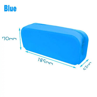 Veekindel pehme silikoonist pliiatsiümbris tõmblukk suure mahutavusega kontorikooli õpilaste lastepliiats kirjatarvete meigihoiukoti korraldaja