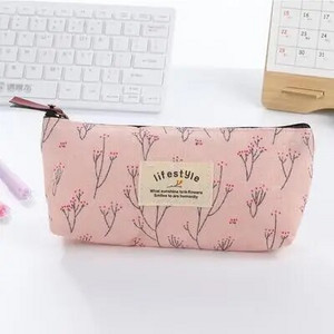 1 gab Kawaii zīmuļu futrālis ziedu audekls dāvanu Estuches skolas zīmuļu kastīte zīmuļu soma zīmuļu soma Skolas piederumi kancelejas preces