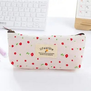 1 gab Kawaii zīmuļu futrālis ziedu audekls dāvanu Estuches skolas zīmuļu kastīte zīmuļu soma zīmuļu soma Skolas piederumi kancelejas preces