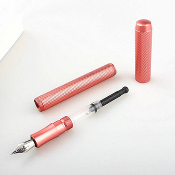 Υψηλής ποιότητας Small Bent 0,6mm Nib Fountain Pen Business Adults Kids School Μασίφ φορητό μαύρο μελάνι Γραφική ύλη για τα γενέθλια