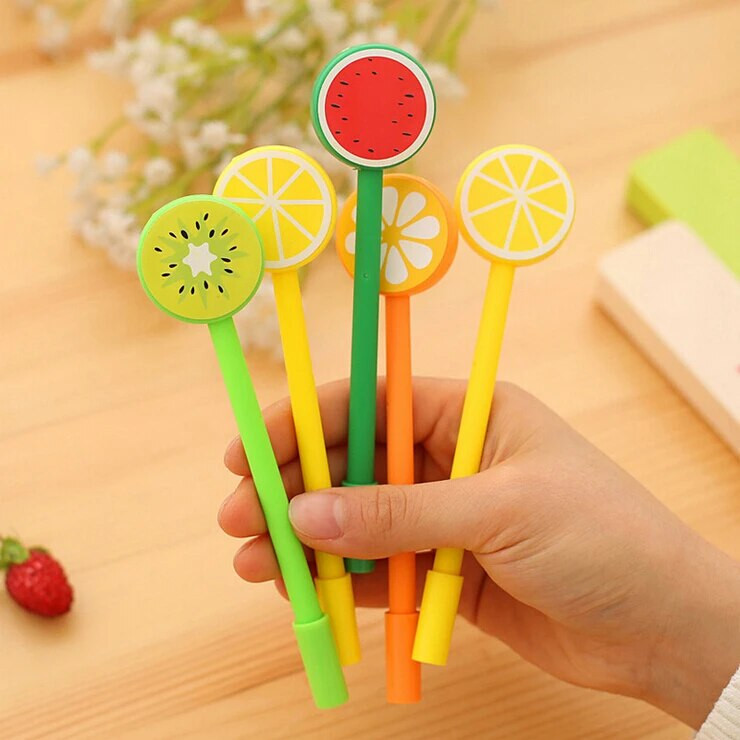 Ellen Brook 1 Piece Korean Stationery Cute Cartoon Fruit Stol Advertising Creative School Supplies Office Πένες Gel 4 χρώματα