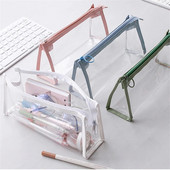Examen Trusa transparentă pentru creion Birou Truse pentru elevi Rechizite școlare Cutie stilou Kawaii Estuche Escolar Astuccio Scuola