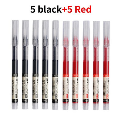 5/10 tk eksami signatuur pastapliiats 0,5 mm must sinine tindiga suure mahutavusega geelpliiatsid kooli kontoritarvete kirjutamiseks