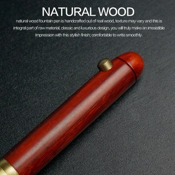 Дървени прибиращи се ролкови химикалки с гладко писане с подпис Executive Business Ball Point 0,5 мм, ръчно изработена винтидж химикалка за подарък