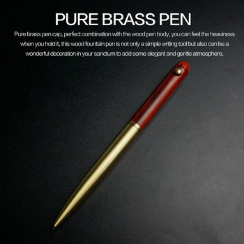 Дървени прибиращи се ролкови химикалки с гладко писане с подпис Executive Business Ball Point 0,5 мм, ръчно изработена винтидж химикалка за подарък