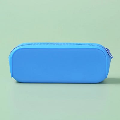 Vienkāršs silikona zīmuļu futrālis, ūdensnecaurlaidīgs lielas ietilpības pildspalvu kastīte, vienkrāsains studentu kancelejas piederumu soma Uzglabāšanas soma Skolas piederumi