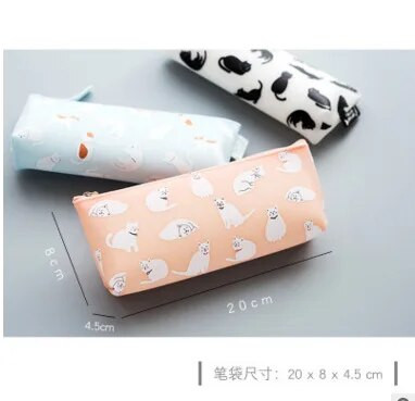 Χαρτικά Cute Cat Stereo Pencil Bag, Απλή και ανθεκτική μολυβοθήκη μεγάλης χωρητικότητας, Αποδοχή σχολικών γραφικών