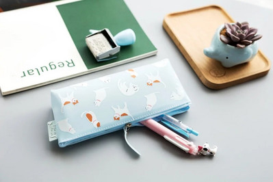 Χαρτικά Cute Cat Stereo Pencil Bag, Απλή και ανθεκτική μολυβοθήκη μεγάλης χωρητικότητας, Αποδοχή σχολικών γραφικών