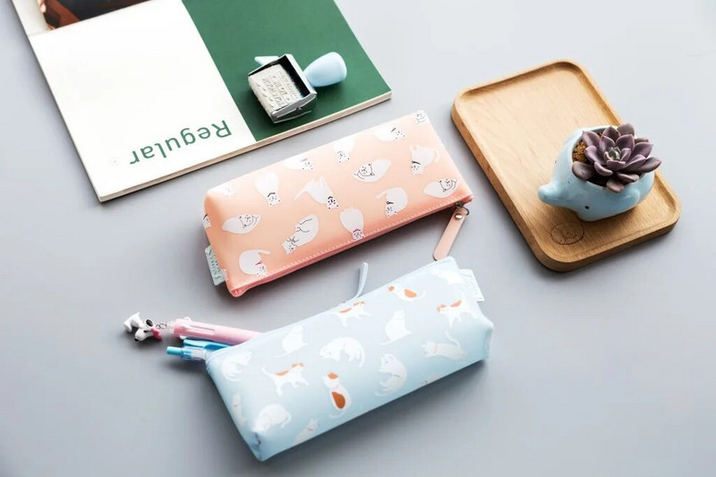 Χαρτικά Cute Cat Stereo Pencil Bag, Απλή και ανθεκτική μολυβοθήκη μεγάλης χωρητικότητας, Αποδοχή σχολικών γραφικών