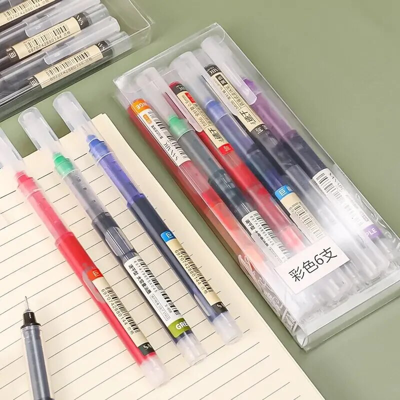 Στυλό Rollerball με υγρή μελάνη μεγάλης χωρητικότητας 0,5 mm Μαύρο Κόκκινο Μπλε Πράσινο Μωβ Γράψιμο Γραφείου Γραφείου Γρήγορου στεγνώματος