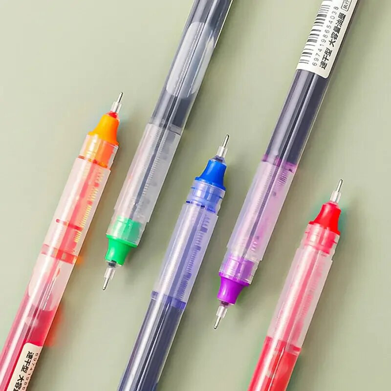 Στυλό Rollerball με υγρή μελάνη μεγάλης χωρητικότητας 0,5 mm Μαύρο Κόκκινο Μπλε Πράσινο Μωβ Γράψιμο Γραφείου Γραφείου Γρήγορου στεγνώματος