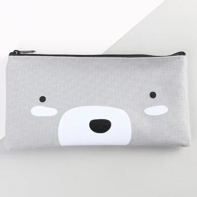 Karikatūra alus audekls zīmuļu soma maciņš studentiem Kancelejas piederumu pildspalvas Dzēšgumijas Uzglabāšanas soma Lielas ietilpības meiteņu ceļojumu kosmētikas soma