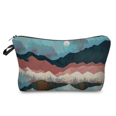 Eļļas glezna Kalnu meža apdruka Ikdienas organizators Aplauzums Soma Dāvanu Soma Penāļi Siltuma pārnese Sieviešu Kosmētikas Somas Rāvējslēdzējs