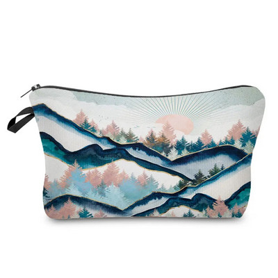 Eļļas glezna Kalnu meža apdruka Ikdienas organizators Aplauzums Soma Dāvanu Soma Penāļi Siltuma pārnese Sieviešu Kosmētikas Somas Rāvējslēdzējs