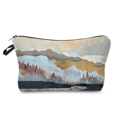 Eļļas glezna Kalnu meža apdruka Ikdienas organizators Aplauzums Soma Dāvanu Soma Penāļi Siltuma pārnese Sieviešu Kosmētikas Somas Rāvējslēdzējs