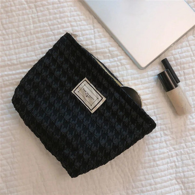 Sieviešu ceļojumu kosmētikas soma Mode, velveta sadursmes krāsa, svītrains kosmētikas maciņš skaistumkopšanas glabāšanas futrāļi grims organizators sajūga soma