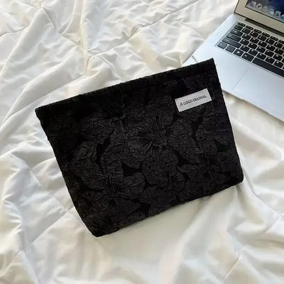 Sieviešu ceļojumu kosmētikas soma Mode, velveta sadursmes krāsa, svītrains kosmētikas maciņš skaistumkopšanas glabāšanas futrāļi grims organizators sajūga soma