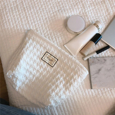 Sieviešu ceļojumu kosmētikas soma Mode, velveta sadursmes krāsa, svītrains kosmētikas maciņš skaistumkopšanas glabāšanas futrāļi grims organizators sajūga soma