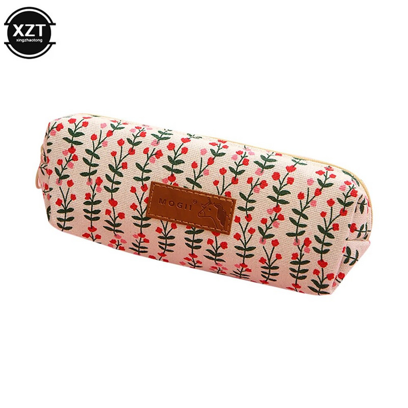 Τσάντα μολυβιού πάνινη Μικρά λουλούδια Μολυβοθήκες Kawaii Χαρτικά Τσάντα Μολύβι Θήκη γραφείου Σχολικά είδη Τσάντα στυλό Για σχολικό γραφείο