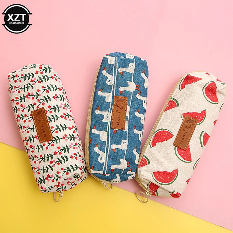 Τσάντα μολυβιού πάνινη Μικρά λουλούδια Μολυβοθήκες Kawaii Χαρτικά Τσάντα Μολύβι Θήκη γραφείου Σχολικά είδη Τσάντα στυλό Για σχολικό γραφείο