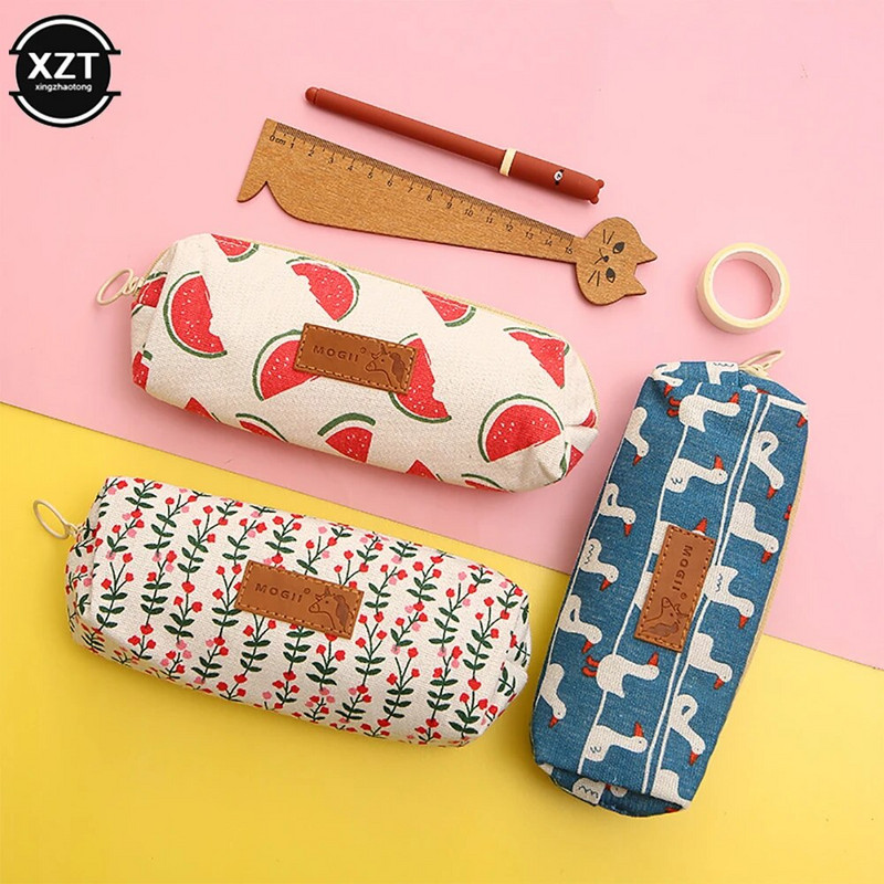 Τσάντα μολυβιού πάνινη Μικρά λουλούδια Μολυβοθήκες Kawaii Χαρτικά Τσάντα Μολύβι Θήκη γραφείου Σχολικά είδη Τσάντα στυλό Για σχολικό γραφείο