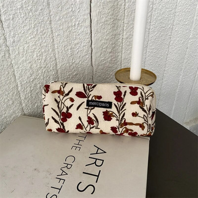 Korea retro pliiatsiümbris Trousse Scolaire velvetist pliiatsiümbris Kosmeetikakott Reisikorraldaja Kotid Kooli kirjatarbed