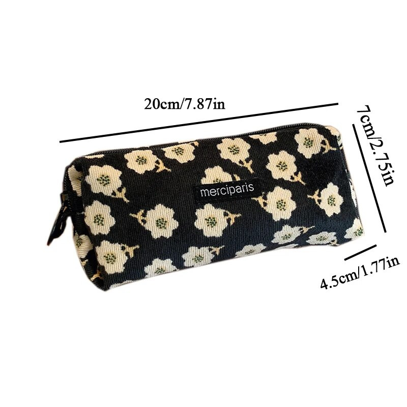 Korea retro pliiatsiümbris Trousse Scolaire velvetist pliiatsiümbris Kosmeetikakott Reisikorraldaja Kotid Kooli kirjatarbed