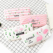 1 tk Kawaii pliiatsikarp Flamingo lõuend Kingitus Estuches kooli pliiatsikarp Pliiatsikast pliiatsikott Koolitarbed Kirjatarbed