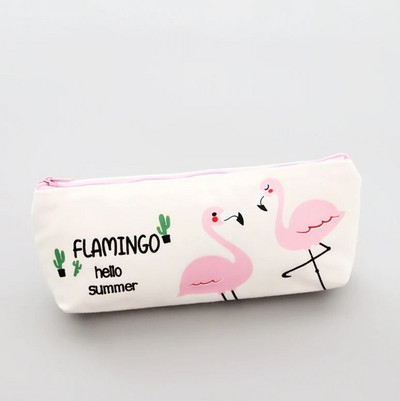 1 tk Kawaii pliiatsikarp Flamingo lõuend Kingitus Estuches kooli pliiatsikarp Pliiatsikast pliiatsikott Koolitarbed Kirjatarbed