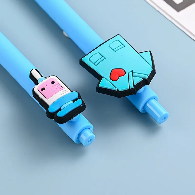 Kuum müük 1 tk musta tindiga Nurse Geelpliiatsid Armsad Anime Stetoskoop Pill Armastus Südameside Kawaii Pliiats Koolitarbed