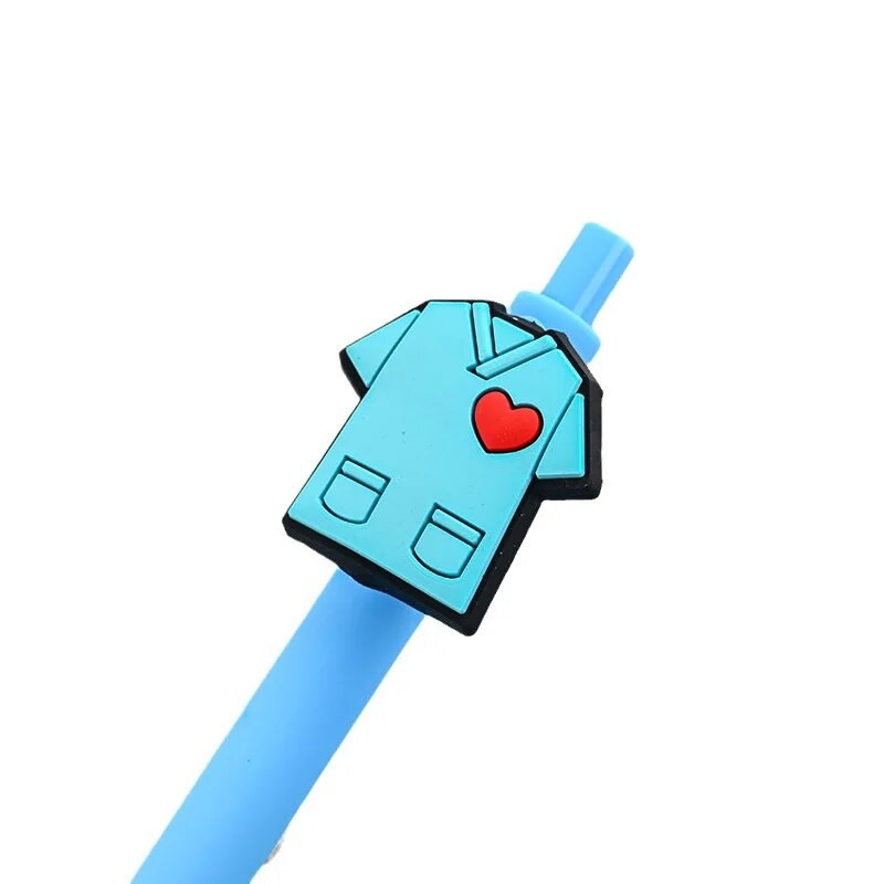 Kuum müük 1 tk musta tindiga Nurse Geelpliiatsid Armsad Anime Stetoskoop Pill Armastus Südameside Kawaii Pliiats Koolitarbed