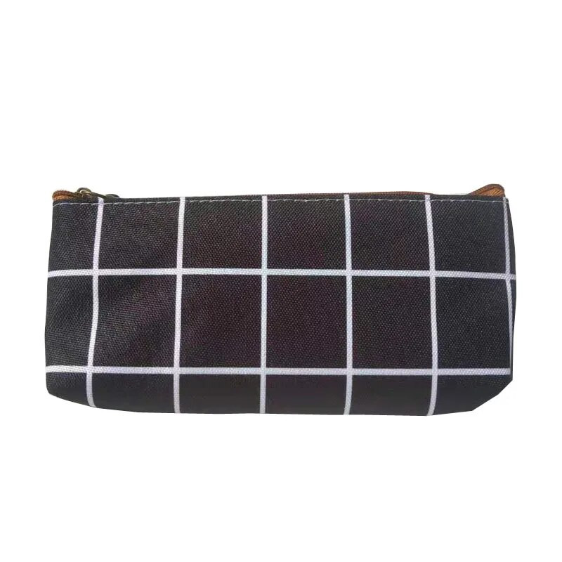 Καμβάς Γεωμετρική μολυβοθήκη Σχολική Απλή ριγέ πλέγμα μονόχρωμη Χαριτωμένη τσάντα μολυβιών Kawaii Θήκη γραφείου Students Παιδικά προμήθειες