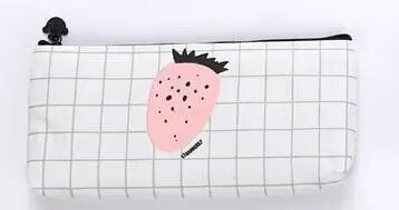 Värske armas puuviljalõuendist pliiatsitase maasika granaatõuna lukuga pliiatsikarp Suure mahutavusega koolitarbed õpilaste kirjatarbed