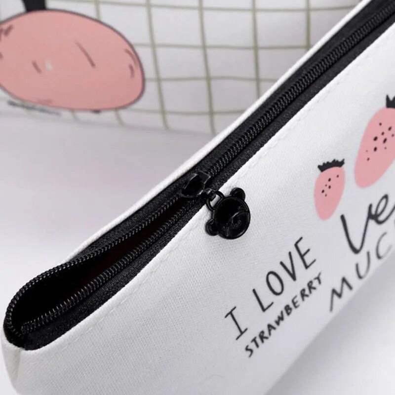 Värske armas puuviljalõuendist pliiatsitase maasika granaatõuna lukuga pliiatsikarp Suure mahutavusega koolitarbed õpilaste kirjatarbed