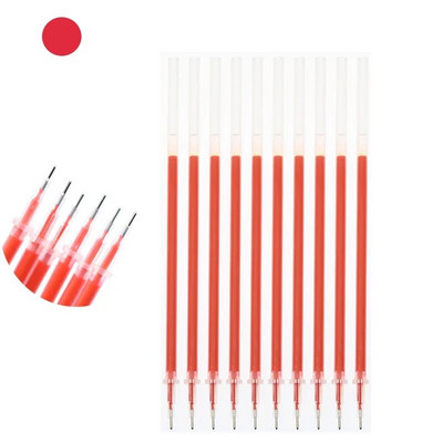 10gab / partija Neitrālas tintes gēla tintes pildspalvas rezerves daļas Labas kvalitātes melna uzpilde zila sarkana 0,5 mm (adatas caurule / lodes stils) biroja un