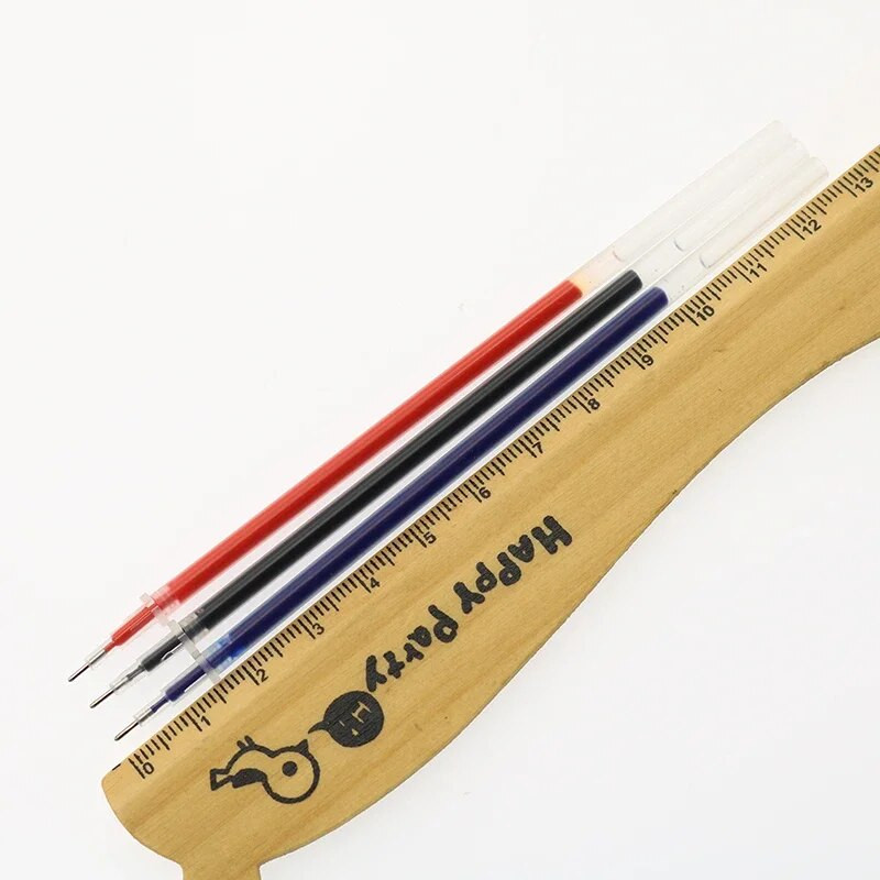 10gab / partija Neitrālas tintes gēla tintes pildspalvas rezerves daļas Labas kvalitātes melna uzpilde zila sarkana 0,5 mm (adatas caurule / lodes stils) biroja un