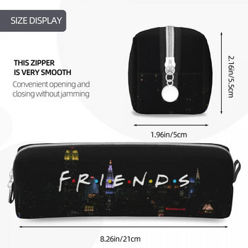 Friends TV Show Pencil Case Класически анимационен държач за писалка Чанта за студенти Голямо съхранение Ученици Подаръци за училище Моливи