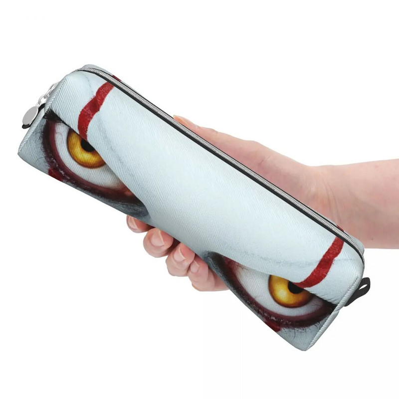 Pennywise šausmu klauns, sarkans balonu zīmuļu futrāļi jauni Bill Skarsgard pildspalvu soma meitene zēns liela uzglabāšanas biroja kosmētikas zīmuļi