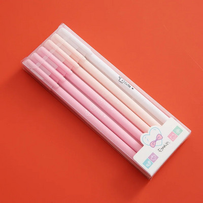 Set de 6 bucăți/set drăguț pix gel Morandi, retro, 0,5 mm, negru, pix pentru semnătură, pentru studenți, pix cu cerneală, pix cu bilă, articole de papetărie pentru școală