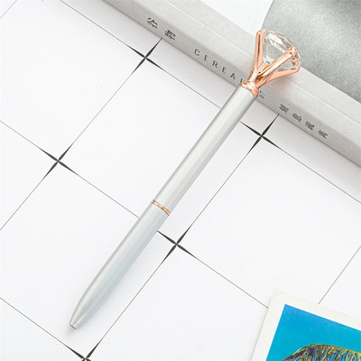 Luksusa liela Rhinestone lodīšu pildspalva Izsmalcināta mākslīgā kristāla metāla pildspalva studentu kancelejas piederumi biroja skolas piederumi, suvenīru dāvanas