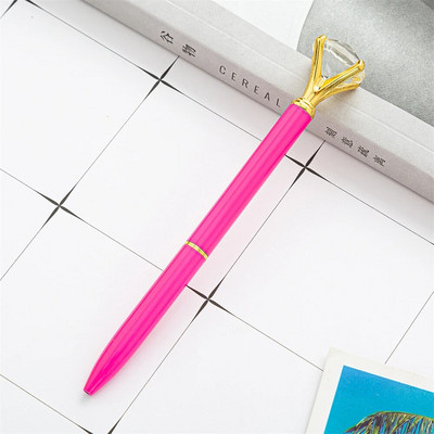 Luksusa liela Rhinestone lodīšu pildspalva Izsmalcināta mākslīgā kristāla metāla pildspalva studentu kancelejas piederumi biroja skolas piederumi, suvenīru dāvanas