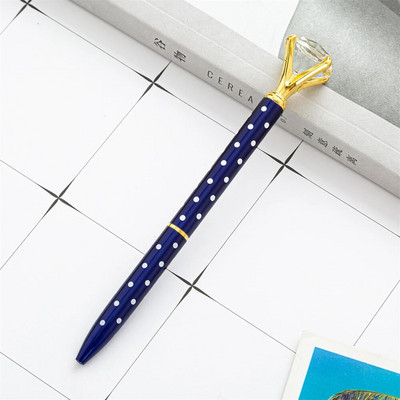 Luksusa liela Rhinestone lodīšu pildspalva Izsmalcināta mākslīgā kristāla metāla pildspalva studentu kancelejas piederumi biroja skolas piederumi, suvenīru dāvanas