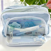 Τσάντα μολυβιού μεγάλης χωρητικότητας, Κορεάτικη θήκη για χαρτικά, θήκη στυλό, Student Τσάντα για σχολικά είδη