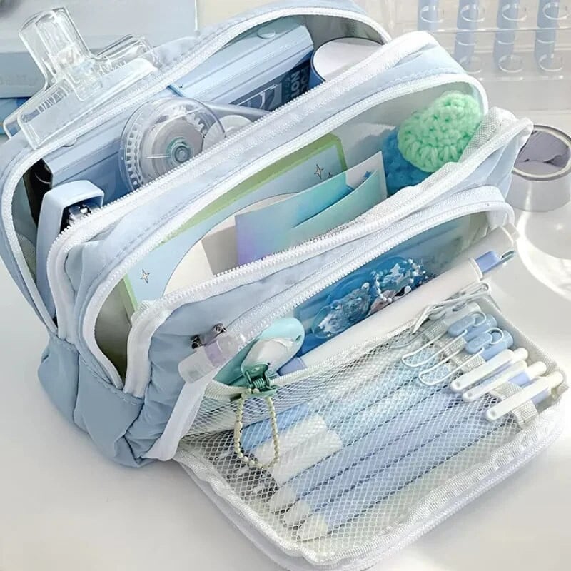 Τσάντα μολυβιού μεγάλης χωρητικότητας, Κορεάτικη θήκη για χαρτικά, θήκη στυλό, Student Τσάντα για σχολικά είδη